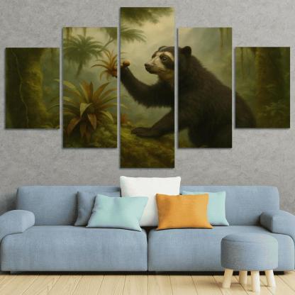 Andean Spectacled Bear In Cloud Forest custom paintings frame