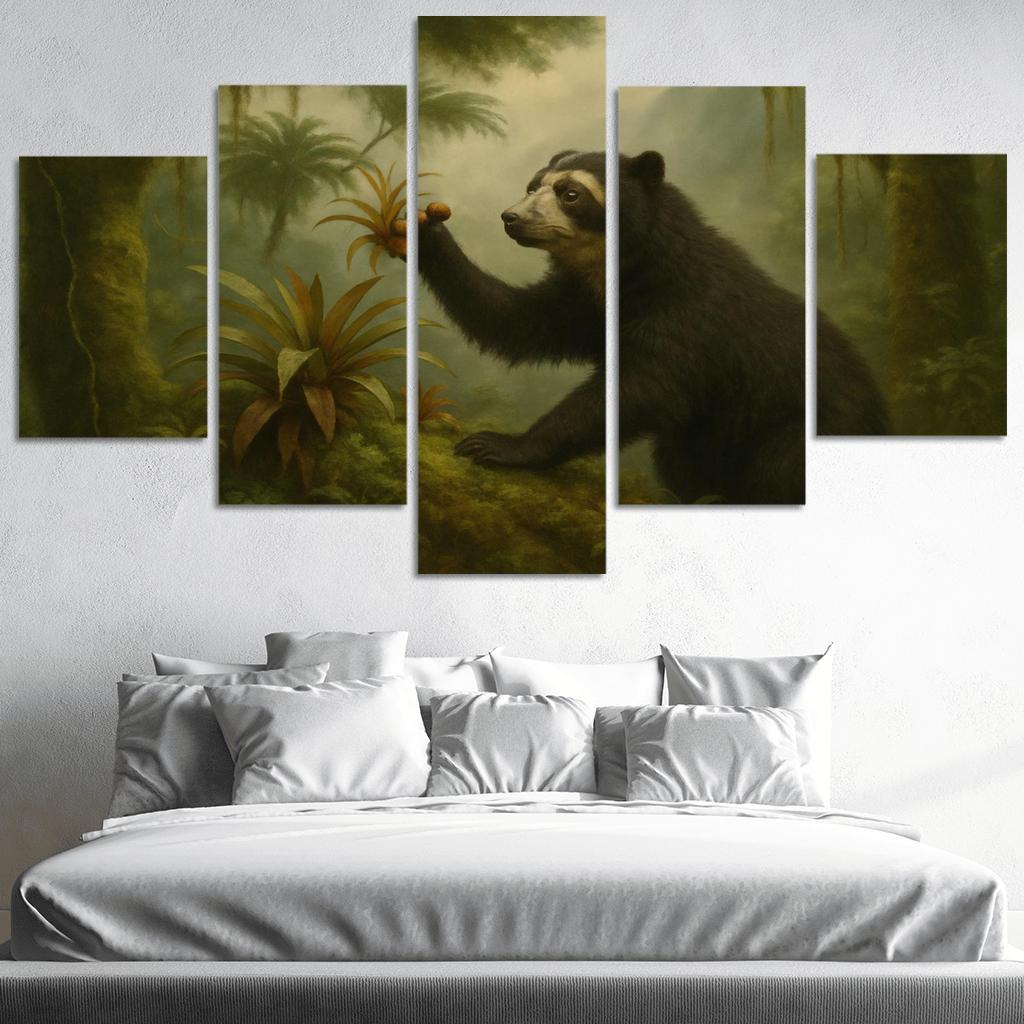 Andean Spectacled Bear In Cloud Forest custom paintings frame