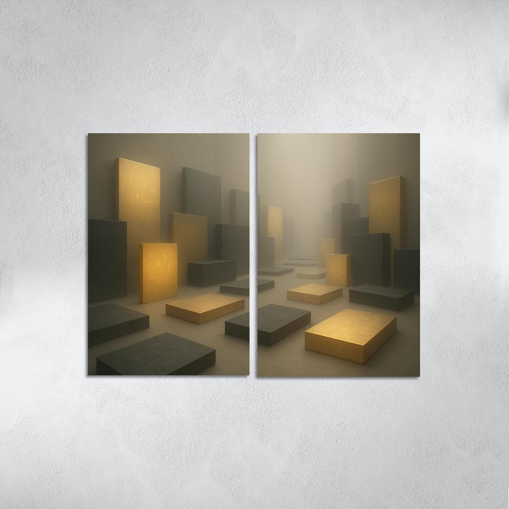 Luminal Archive multi-panel paintings