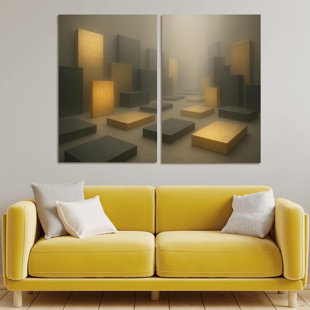 Luminal Archive multi-panel paintings