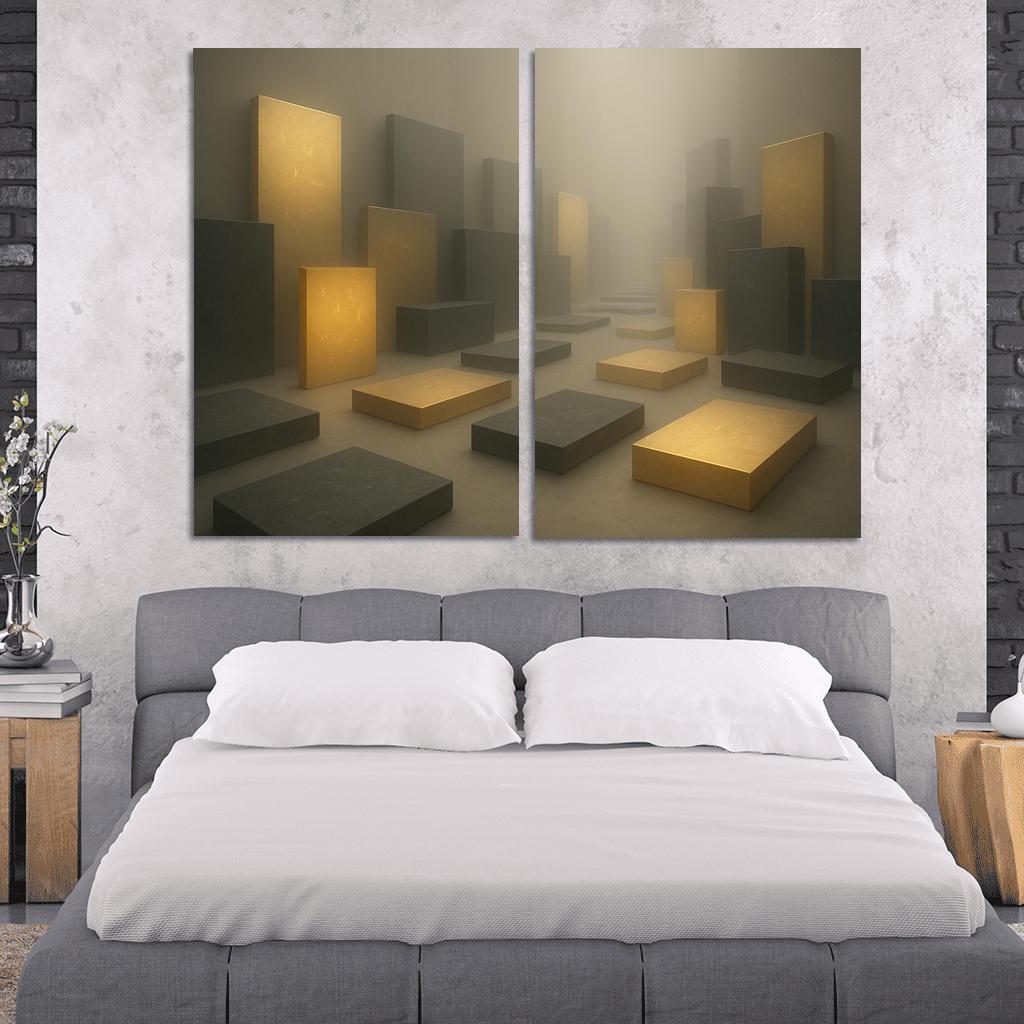 Luminal Archive multi-panel paintings
