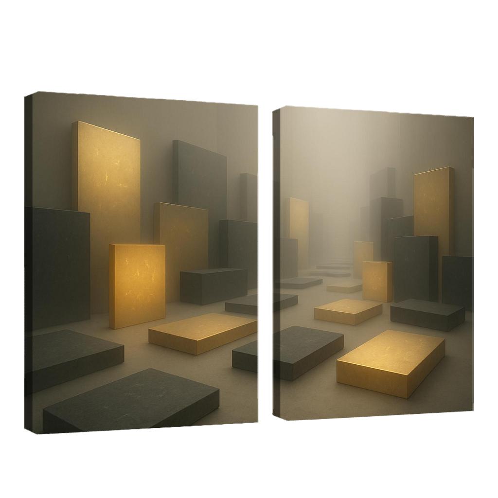 Luminal Archive multi-panel paintings