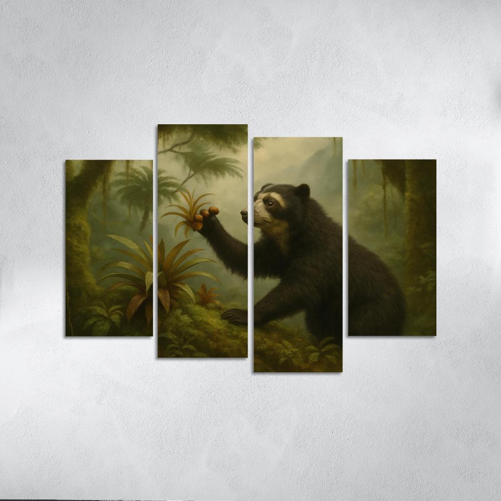 Andean Spectacled Bear In Cloud Forest custom paintings frame