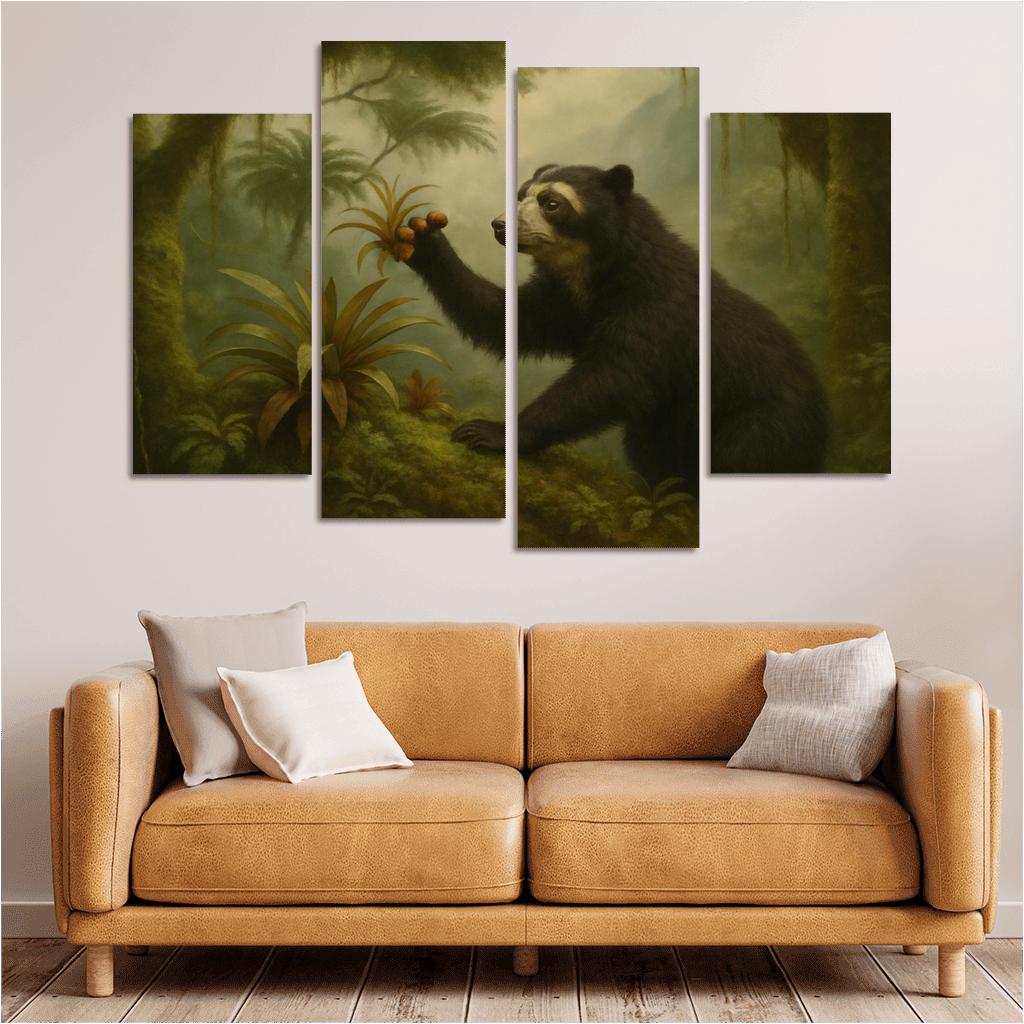 Andean Spectacled Bear In Cloud Forest custom paintings frame