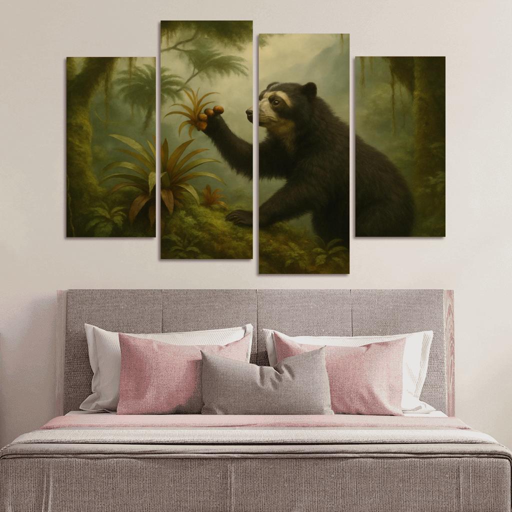 Andean Spectacled Bear In Cloud Forest custom paintings frame
