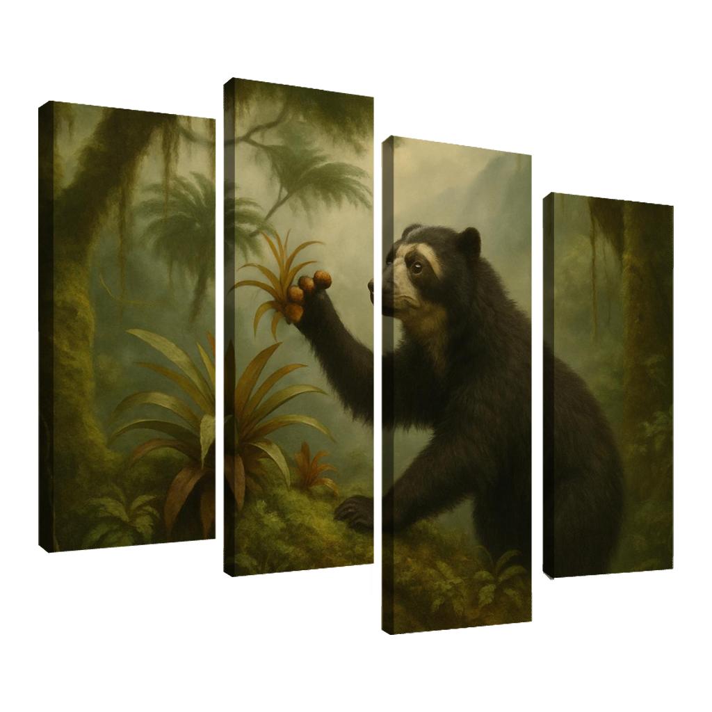 Andean Spectacled Bear In Cloud Forest custom paintings frame