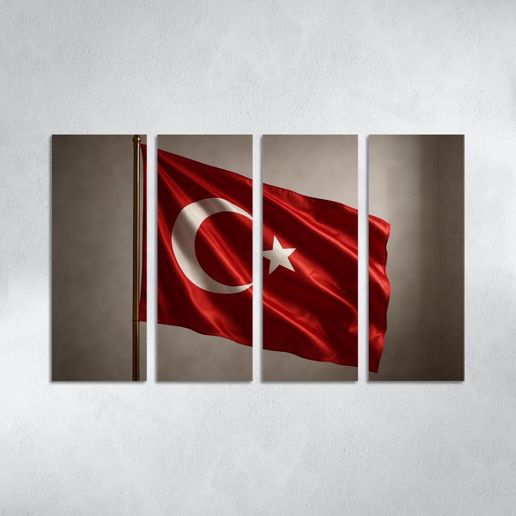 Modernist Crescent Banner oil paintings frame