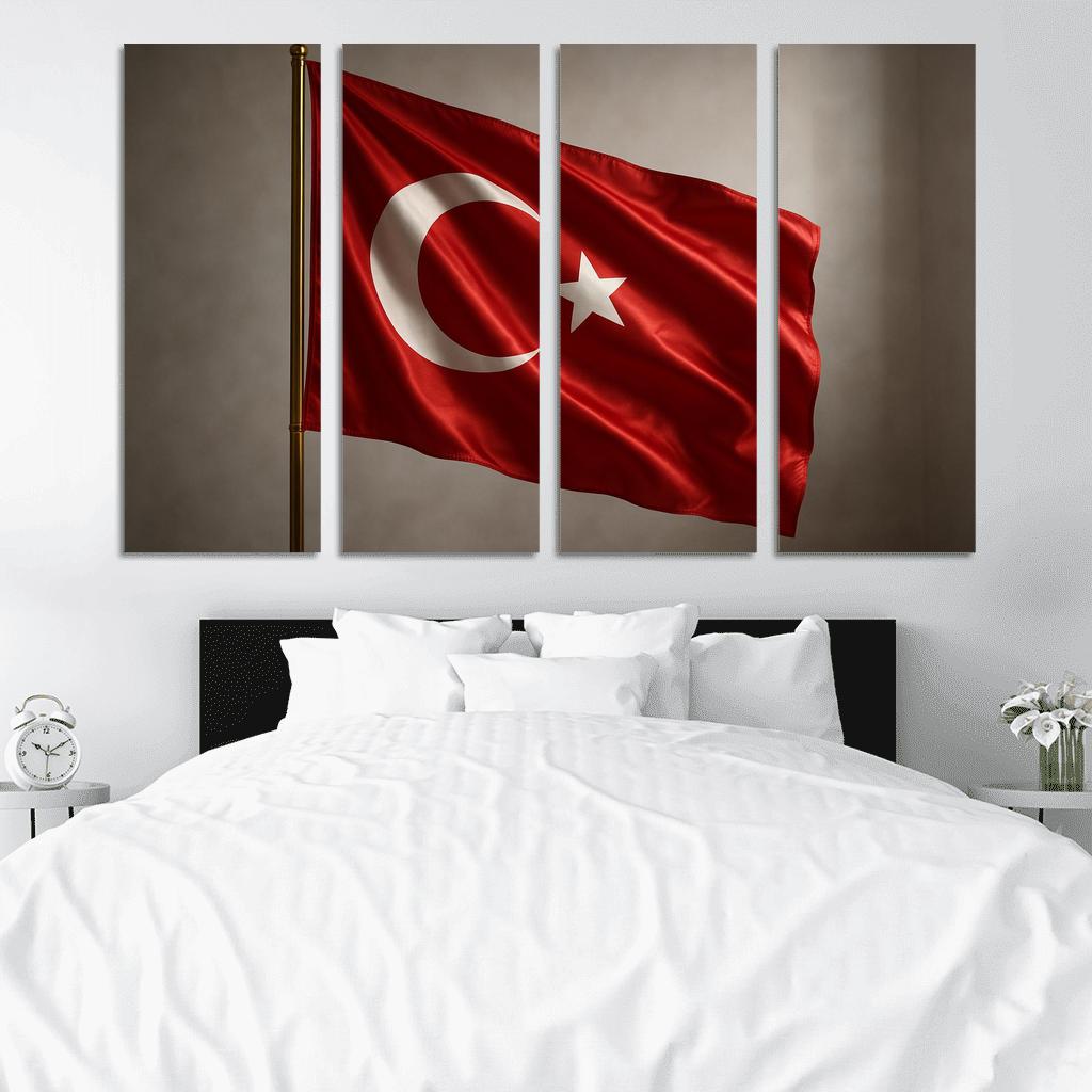 Modernist Crescent Banner oil paintings frame