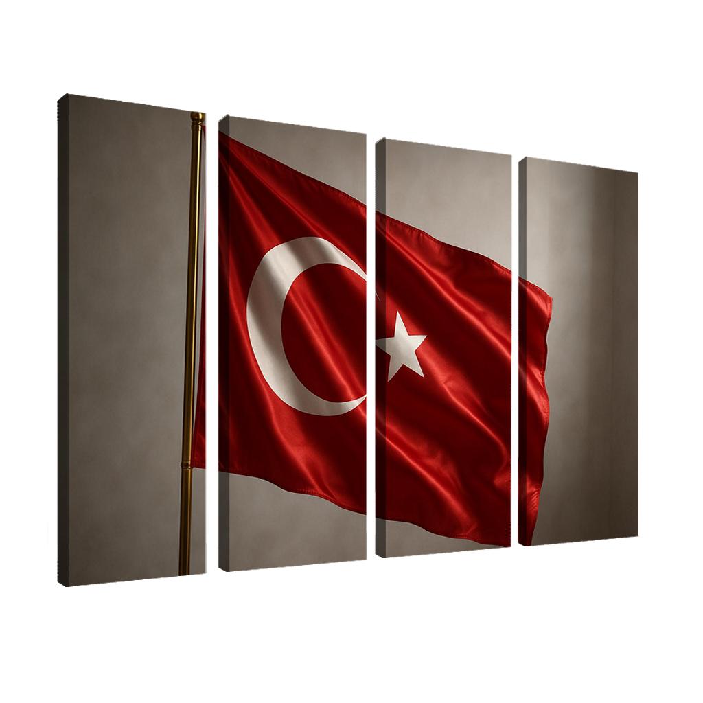 Modernist Crescent Banner oil paintings frame