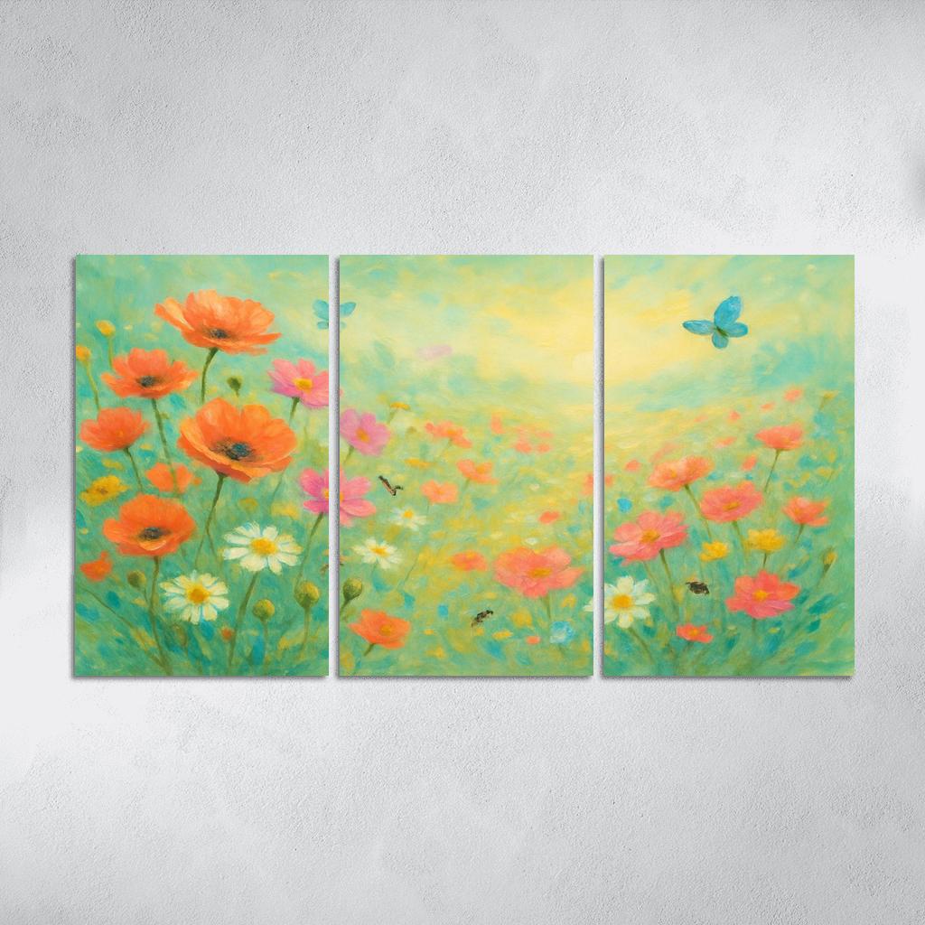 Sunrise Meadow Medley custom paintings frame