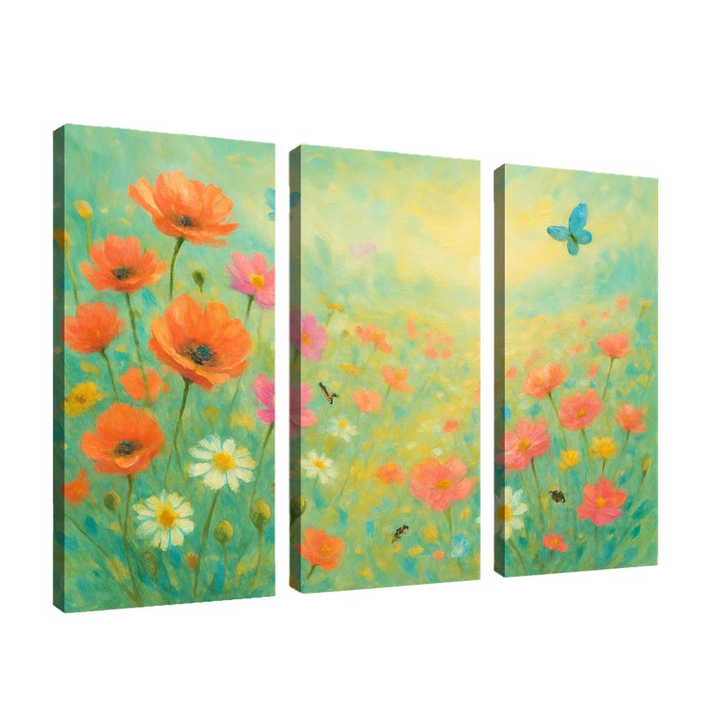 Sunrise Meadow Medley custom paintings frame