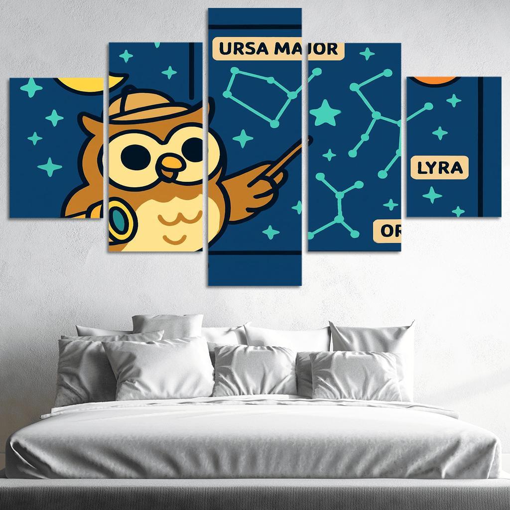 Stargazer Owl Explorer framed paintings