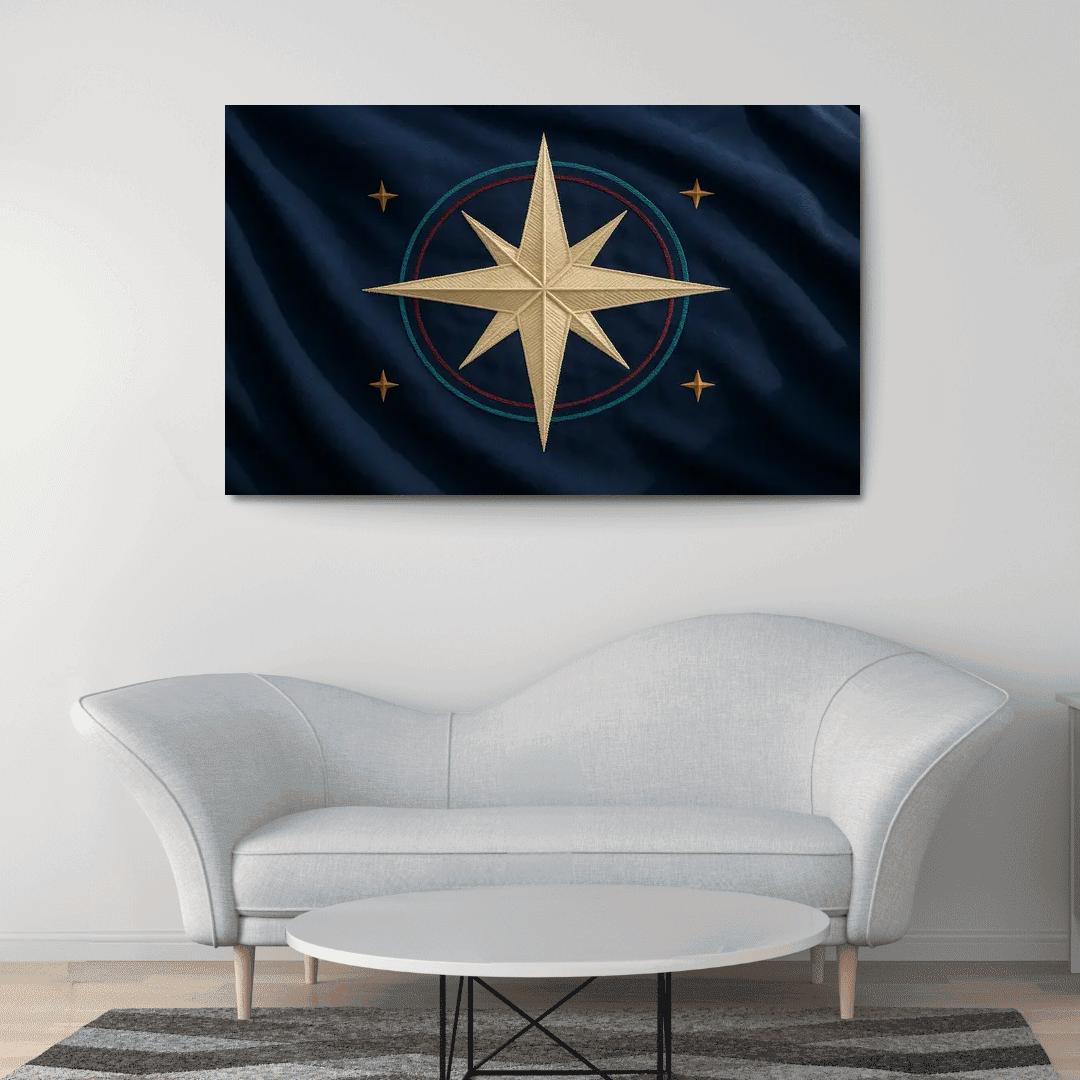 Mariner Compass Banner multi-panel paintings