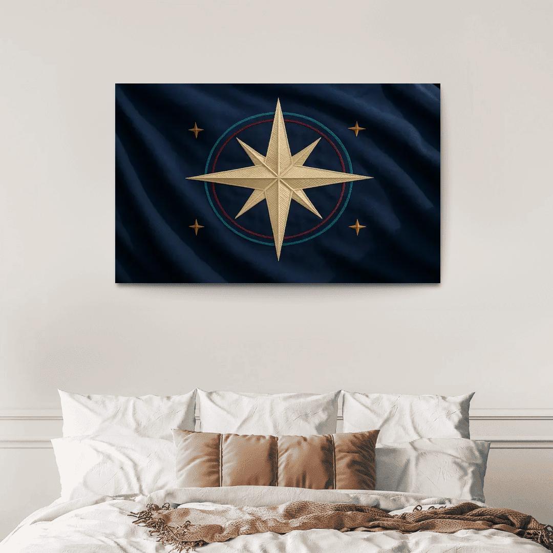Mariner Compass Banner multi-panel paintings