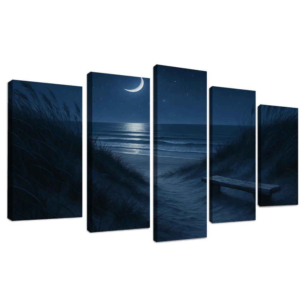 Moonlit Dune Serenity modern paintings frame