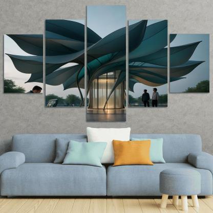 Kinetic Fabric Facade Pavilion wall art