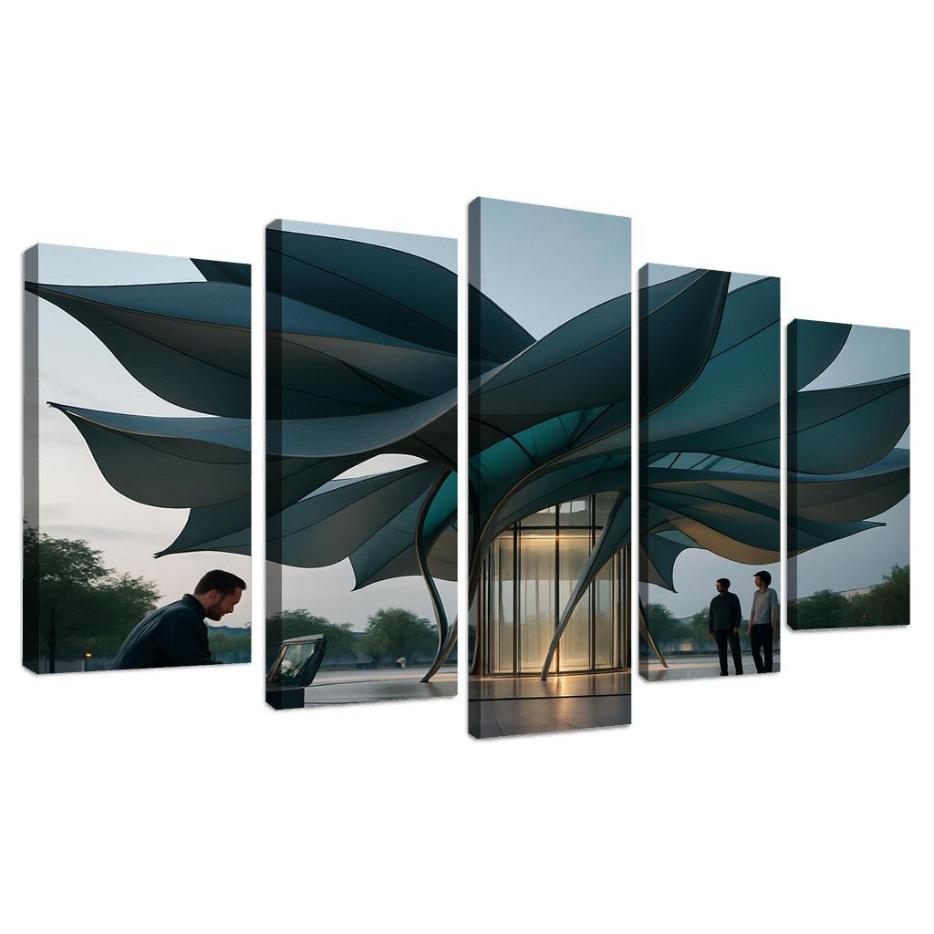 Kinetic Fabric Facade Pavilion wall art