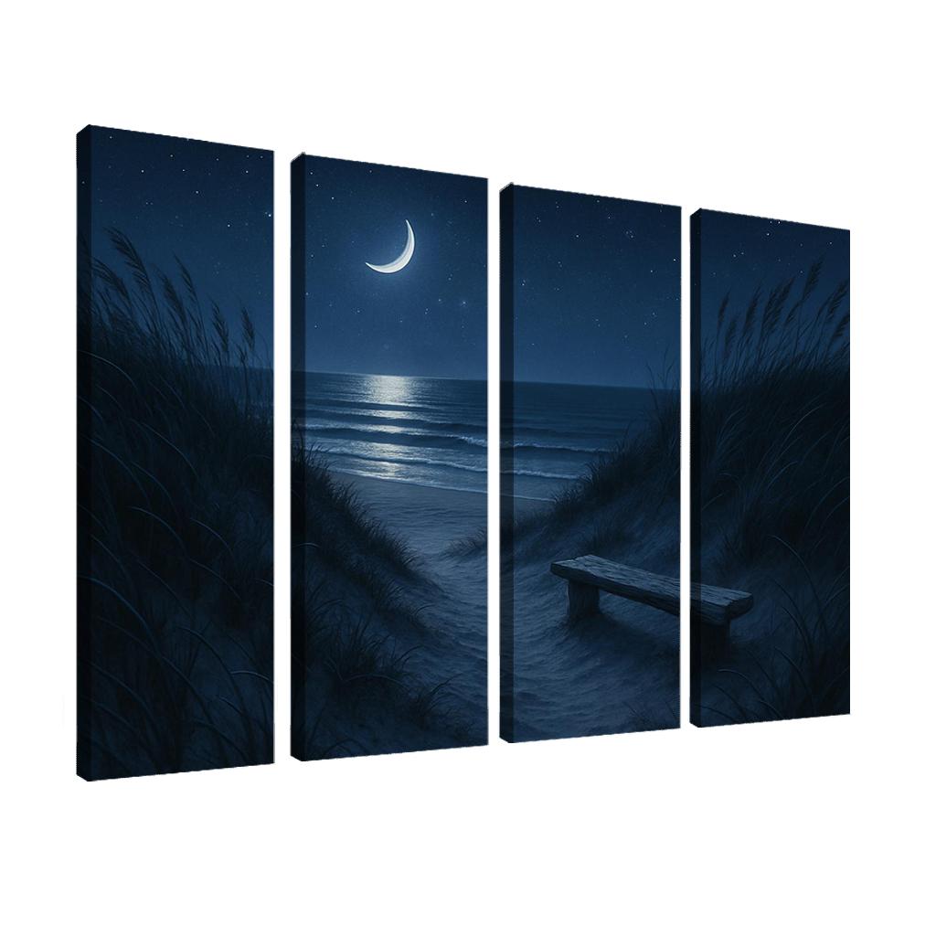 Moonlit Dune Serenity modern paintings frame