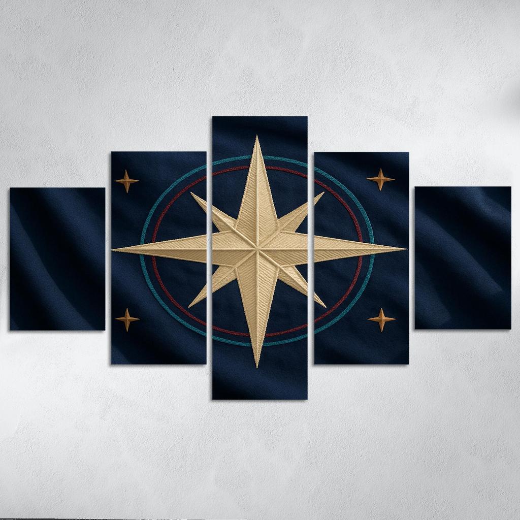 Mariner Compass Banner multi-panel paintings