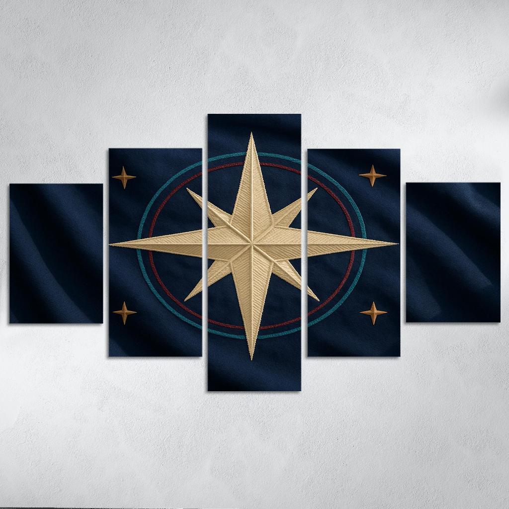 Mariner Compass Banner multi-panel paintings