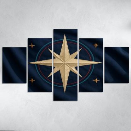 Mariner Compass Banner multi-panel paintings