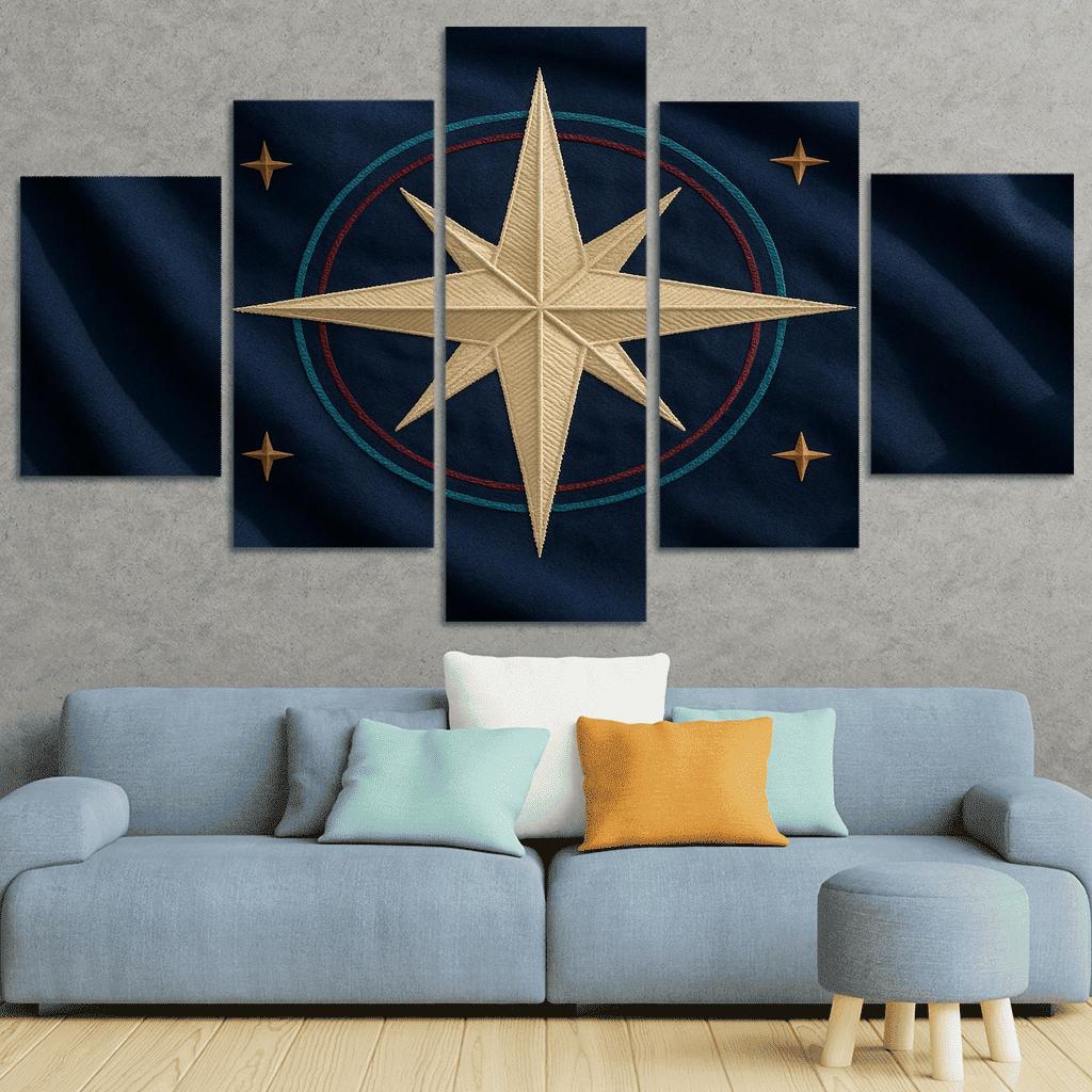 Mariner Compass Banner multi-panel paintings