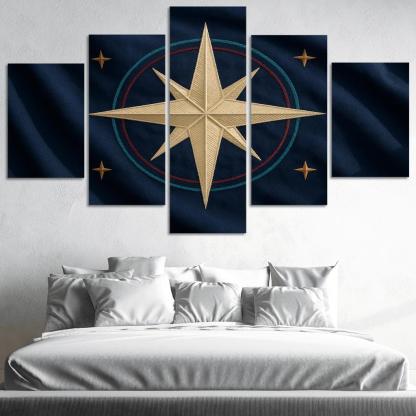 Mariner Compass Banner multi-panel paintings