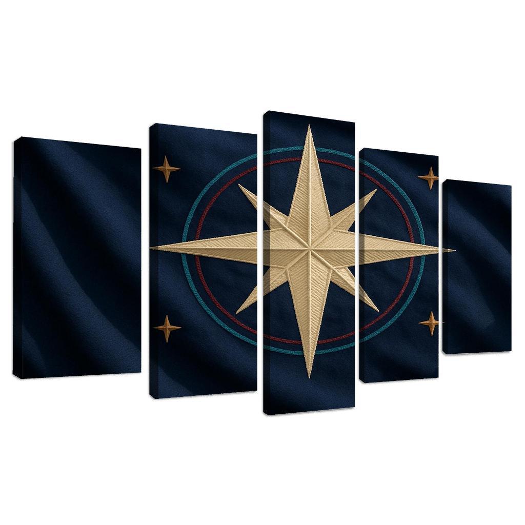 Mariner Compass Banner multi-panel paintings