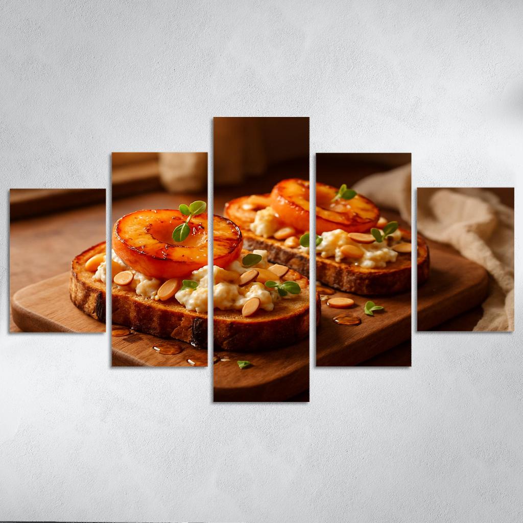 Smoky Charred Peach And Burrata Toast art trends