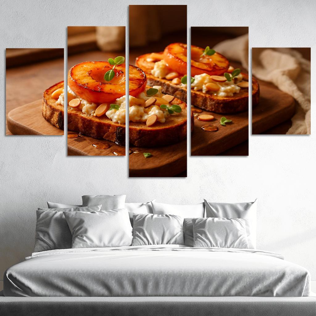 Smoky Charred Peach And Burrata Toast art trends