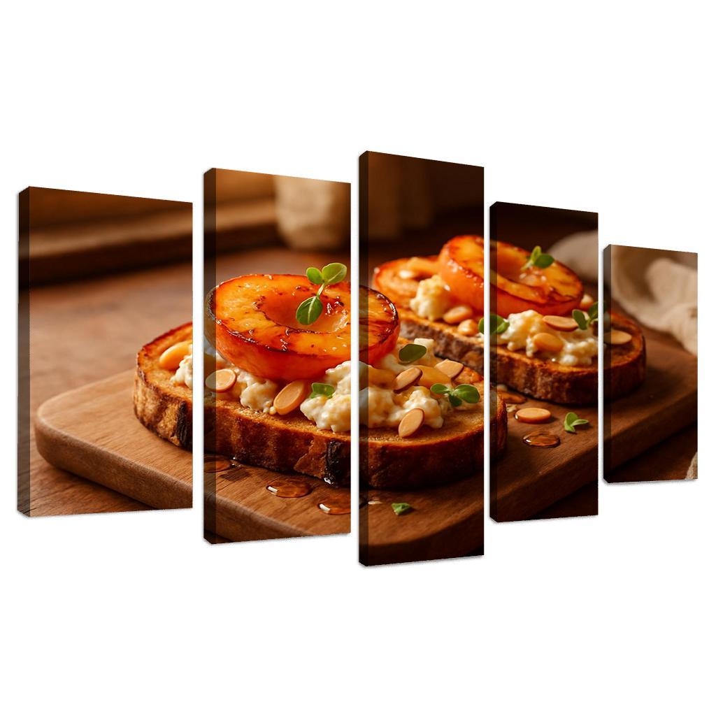 Smoky Charred Peach And Burrata Toast art trends