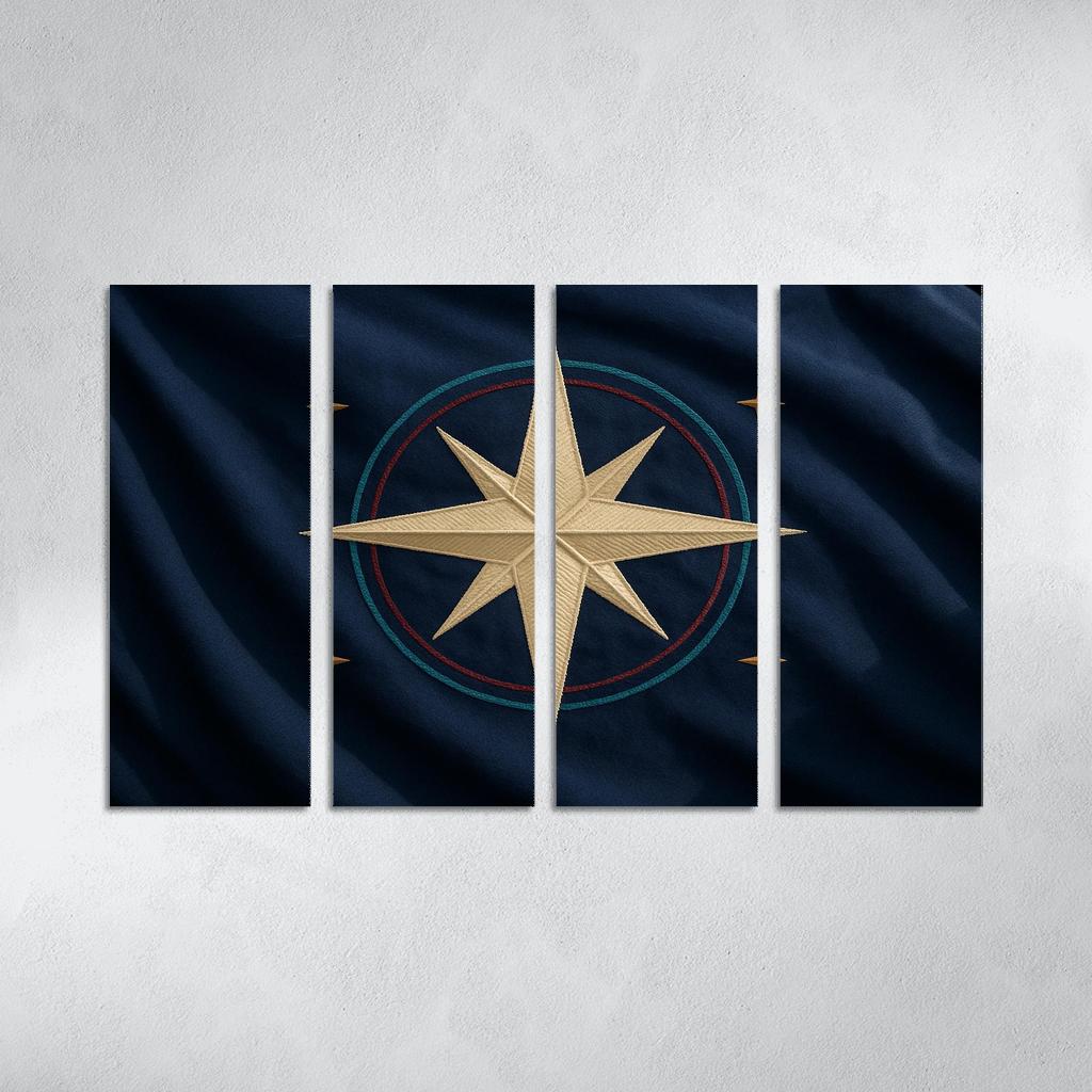Mariner Compass Banner multi-panel paintings