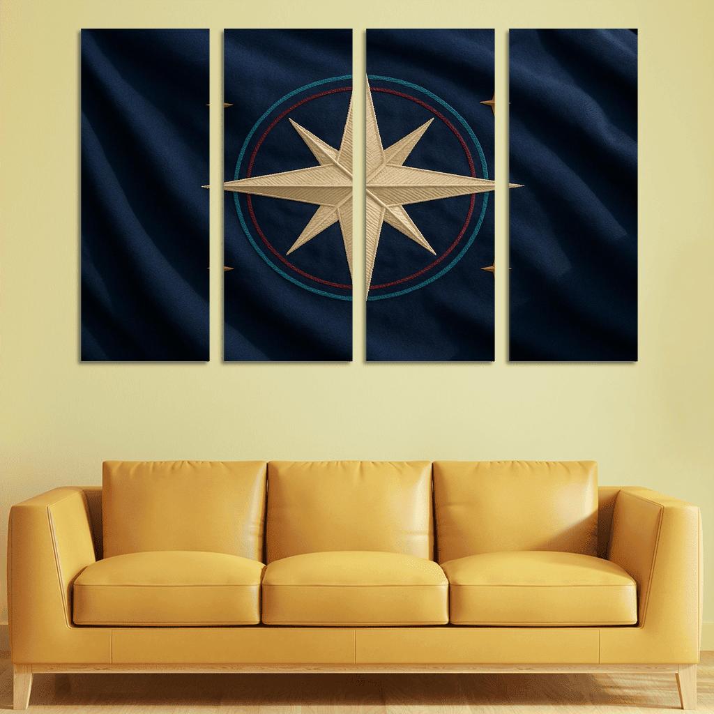 Mariner Compass Banner multi-panel paintings