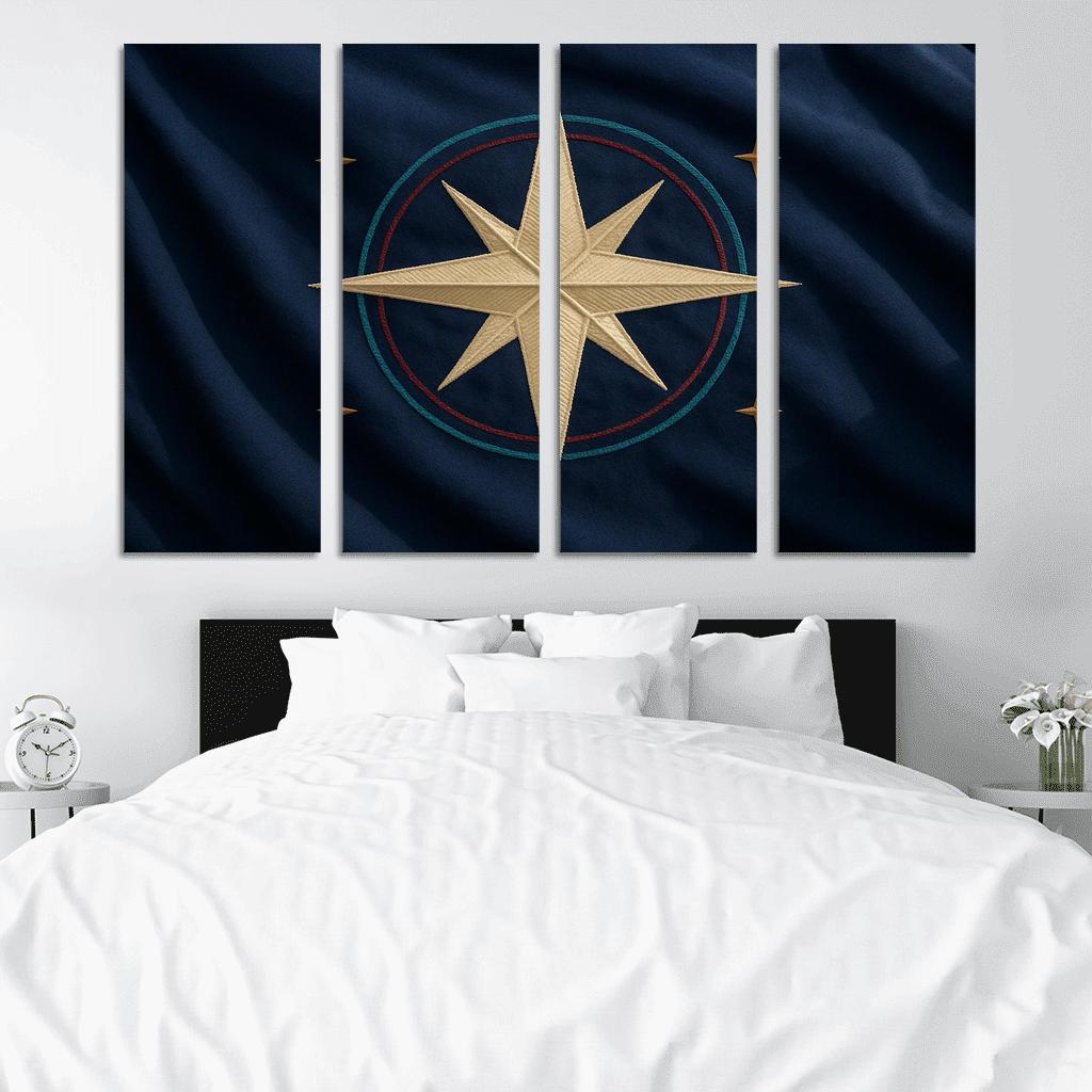 Mariner Compass Banner multi-panel paintings
