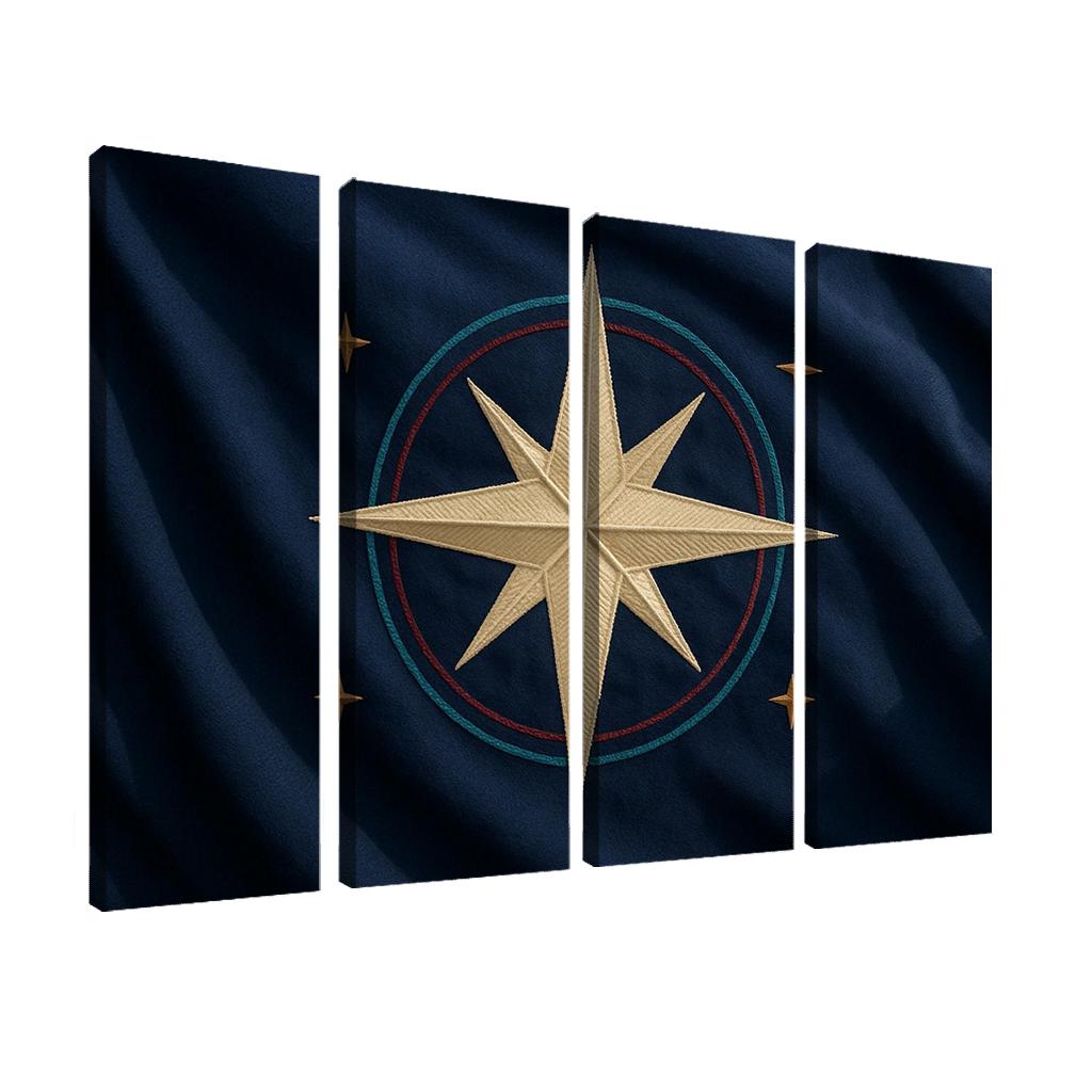 Mariner Compass Banner multi-panel paintings