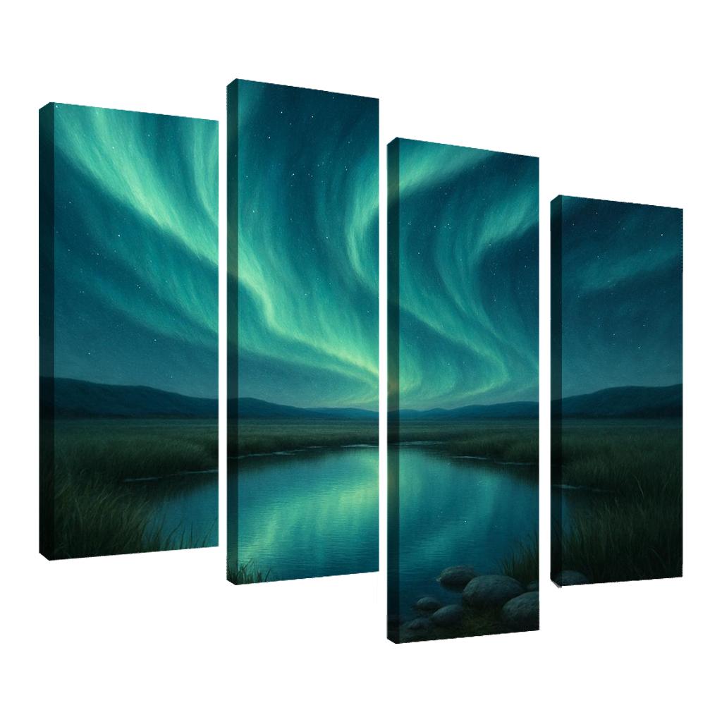 Aurora Over Glass Meadow abstract paintings frame