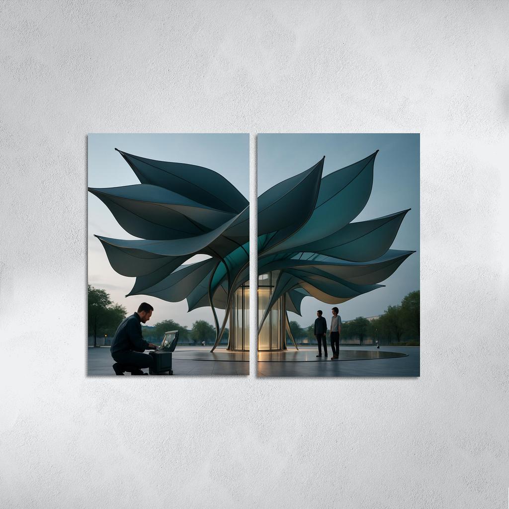 Kinetic Fabric Facade Pavilion wall art