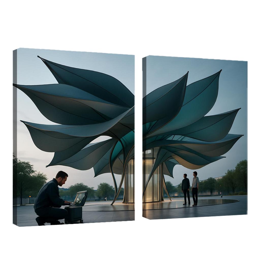 Kinetic Fabric Facade Pavilion wall art