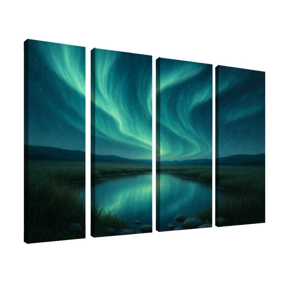 Aurora Over Glass Meadow abstract paintings frame