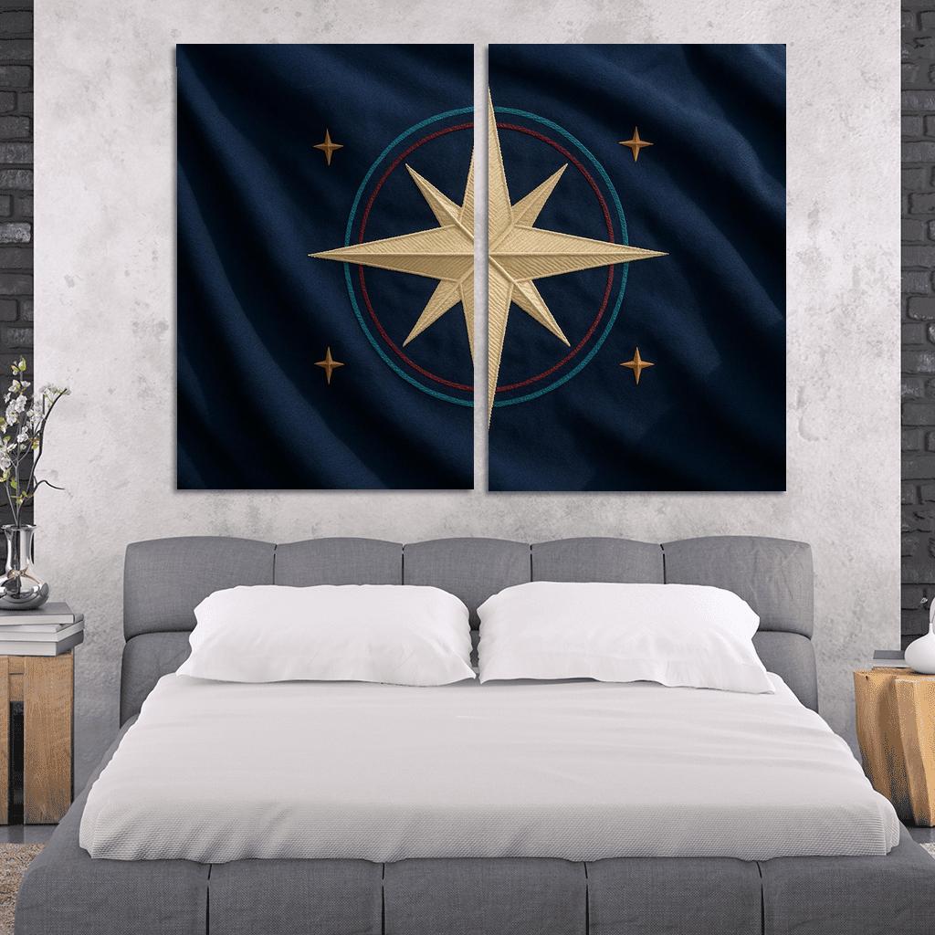 Mariner Compass Banner multi-panel paintings