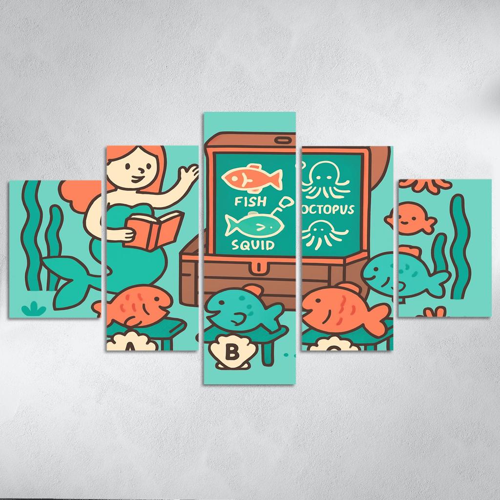 Coral Reef Classroom framed paintings