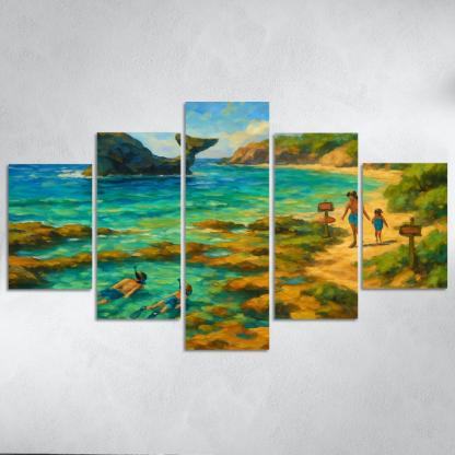 Whale Rock Cove oil paintings frame