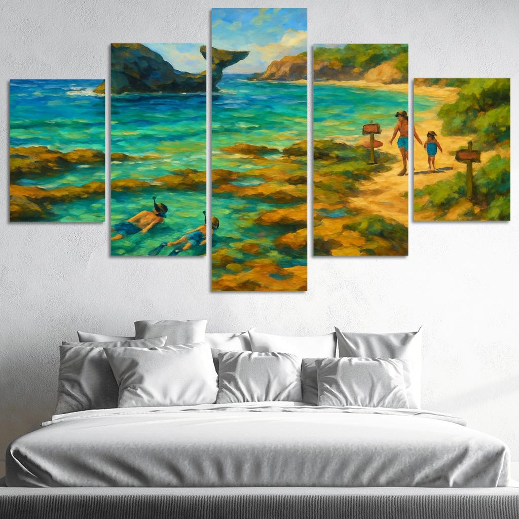 Whale Rock Cove oil paintings frame