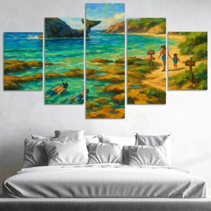 Whale Rock Cove oil paintings frame