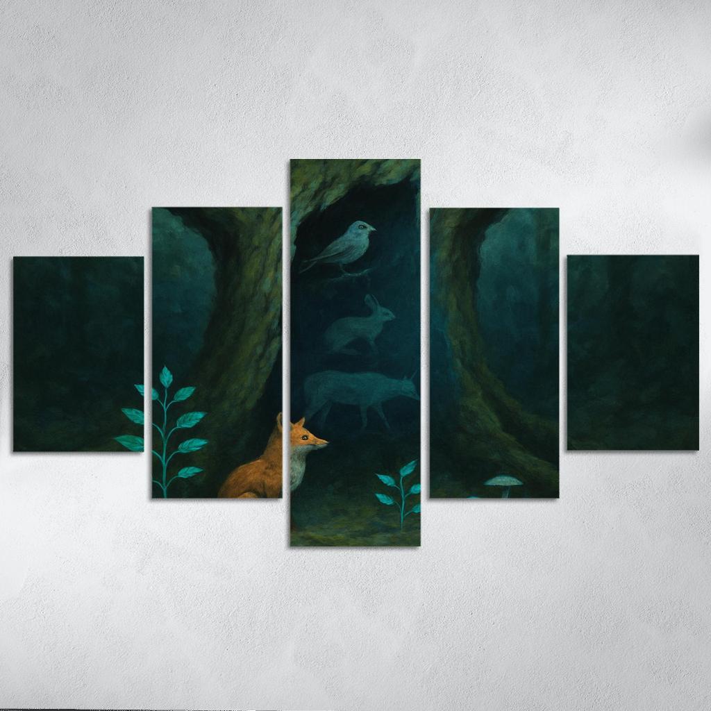 Silent Forests oil paintings frame