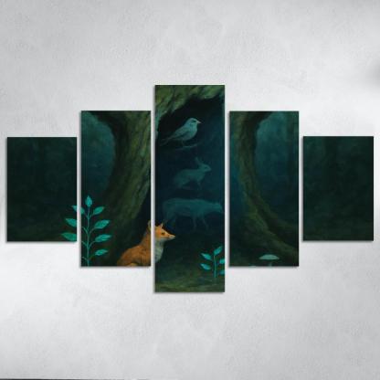 Silent Forests oil paintings frame