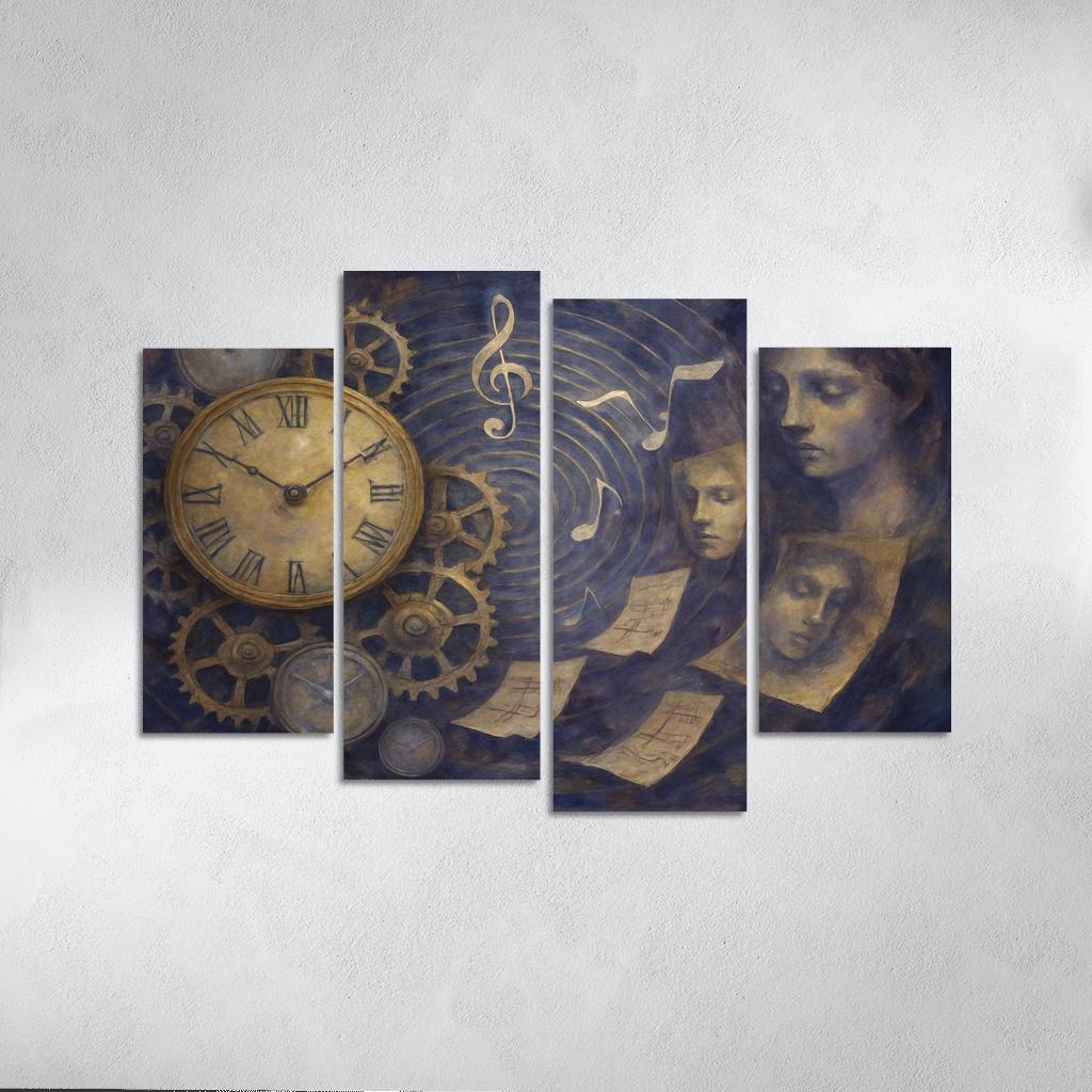 Clockwork Symphony Of Memory oil paintings frame