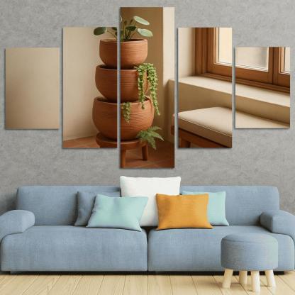 Textured Terracotta Tiered Planter art trends