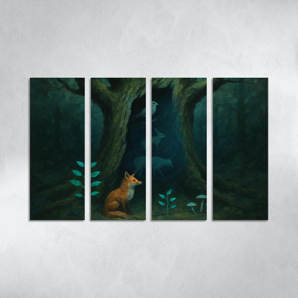 Silent Forests oil paintings frame