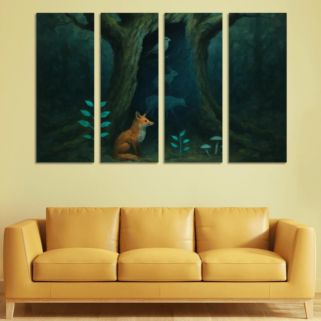 Silent Forests oil paintings frame